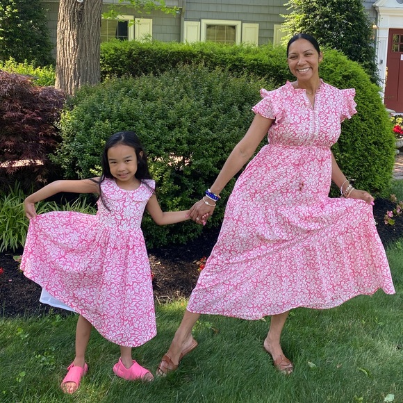 Village Lift block print Gracie dress - Picture 2 of 9